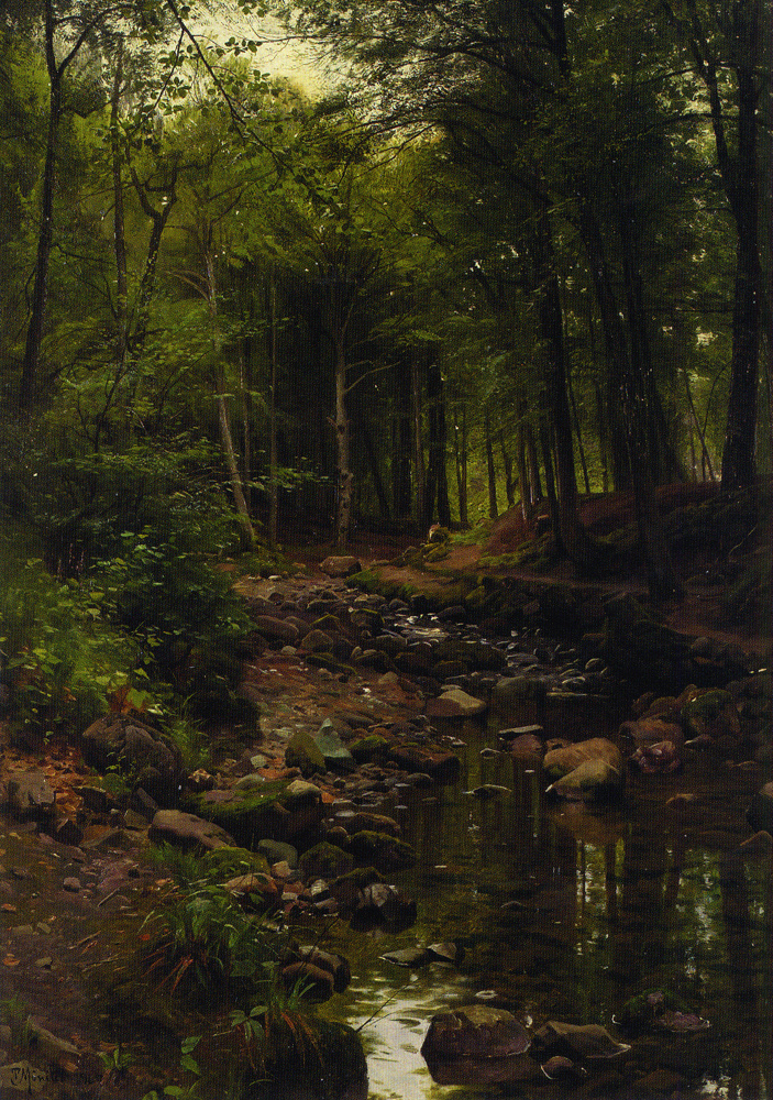 Peder Mørk Mønsted. Forest landscape