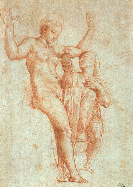 Raphael Santi. Psyche offering Venus the water of Styx (sketch)