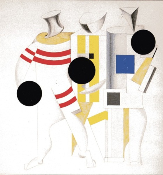 El Lissitzky. Les athlètes. Esquisse à l'opéra "Victoire sur le soleil"