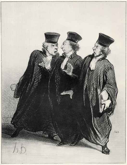 Honore Daumier. Colleagues, what to argue beyond the walls of the courtroom