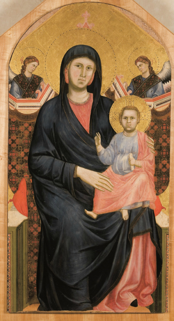 Джотто ди Бондоне. Madonna with Child and Two Angels