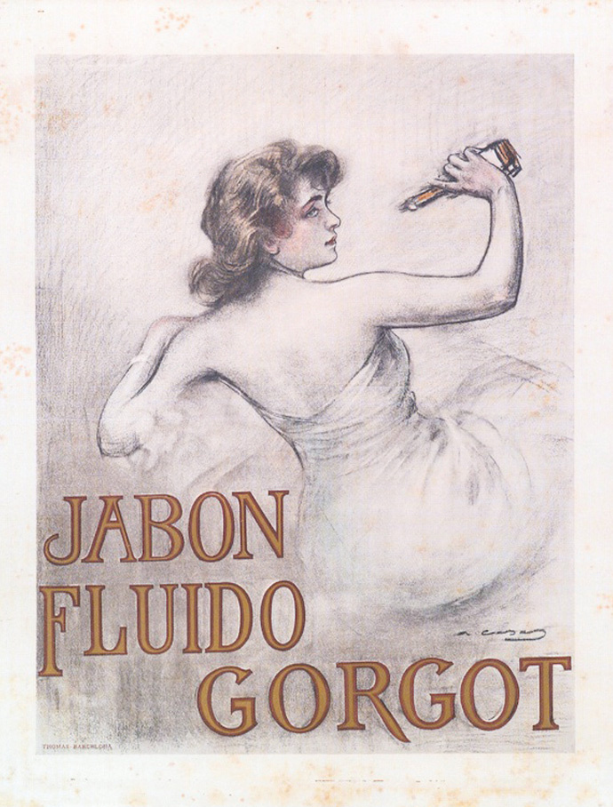 Ramon Casas i Carbó. Advertising poster of Gorgo liquid soap