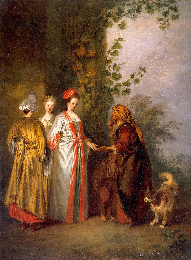 Antoine Watteau. The fortune teller