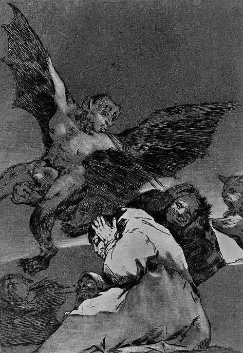 Francisco Goya. The informers (Series "Caprichos", page 48)