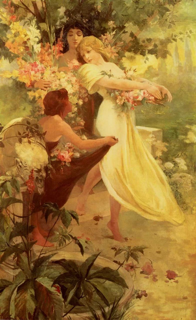 Alphonse Mucha The spirit of spring, 1894, 41×66 cm: Description