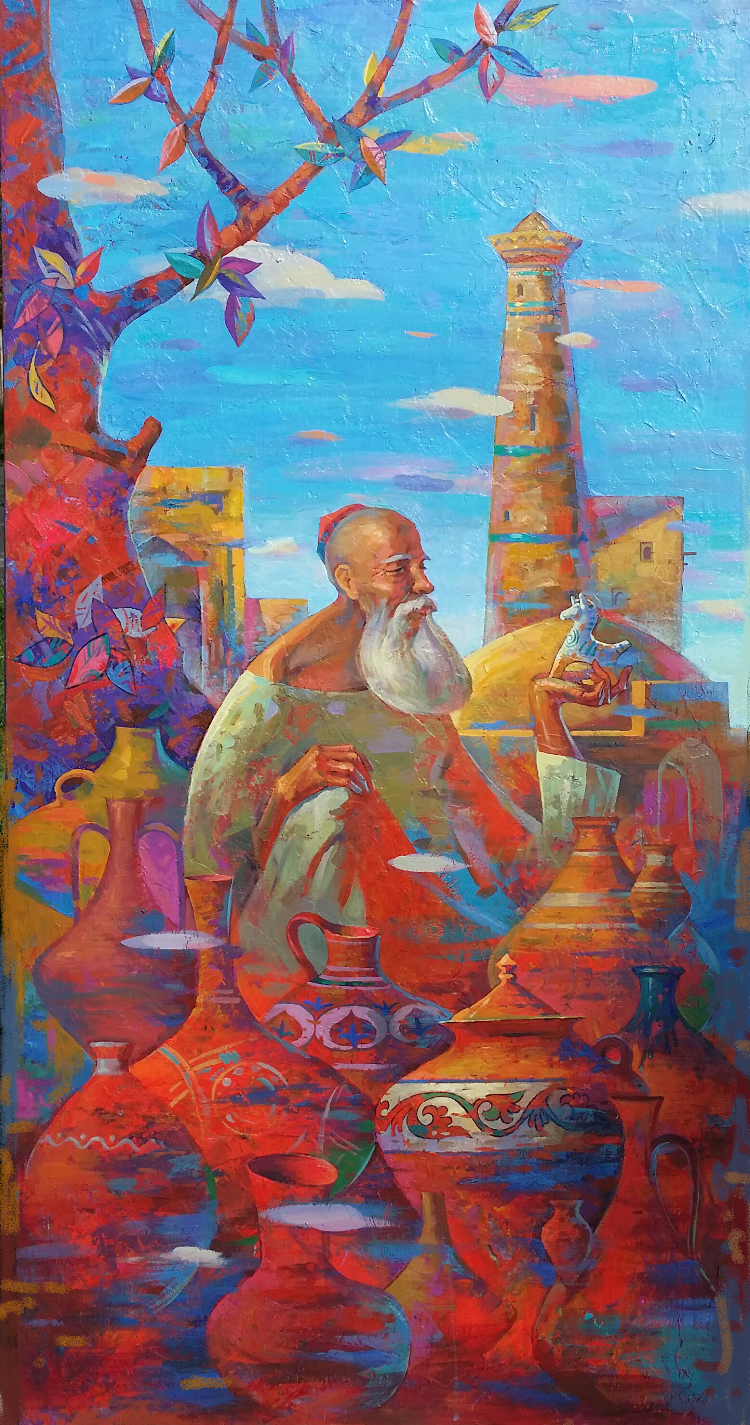 Furkat Kurbonovich Bozorov. "Potter", "The Birth of Ceramics"