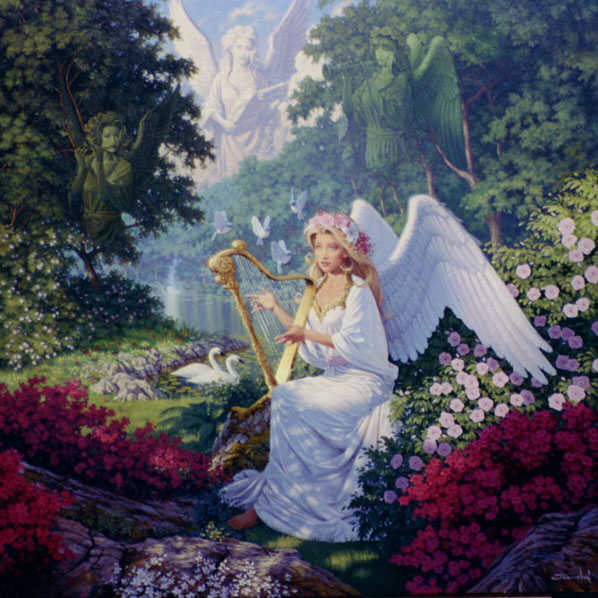 Jonathan Graf Bowser. Angel with harp