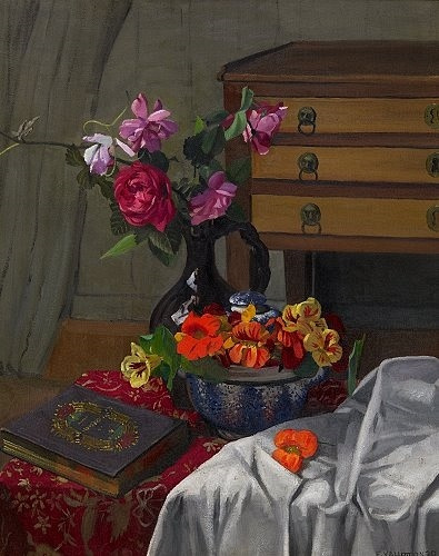 Felix Vallotton. Roses and nasturtiums