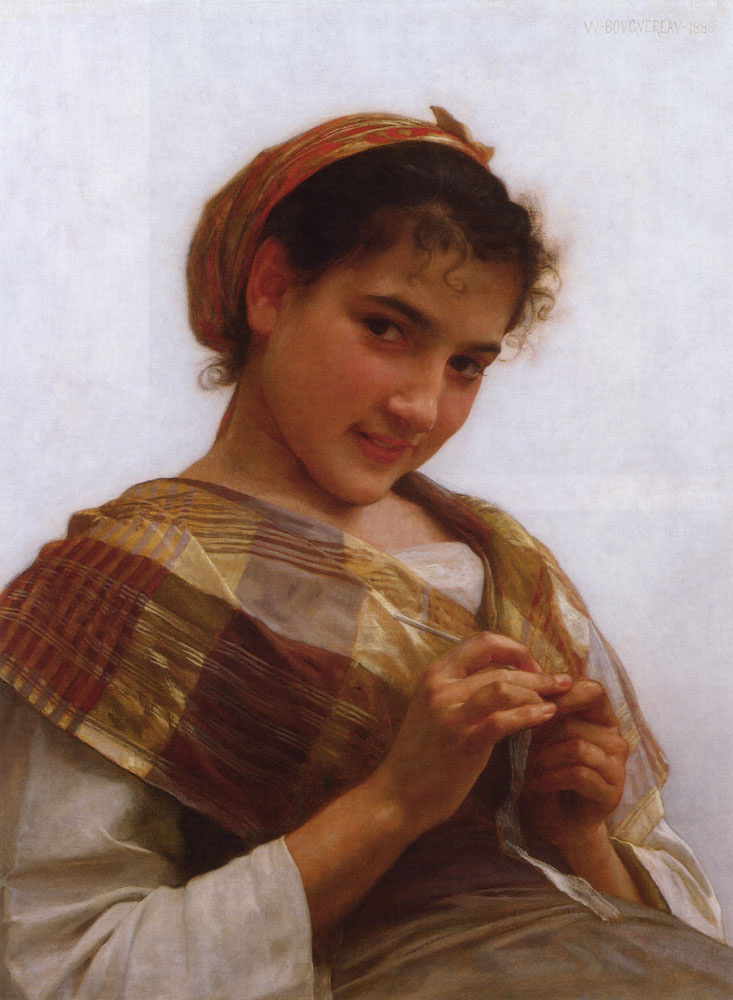 William-Adolphe Bouguereau. Portrait of a young girl