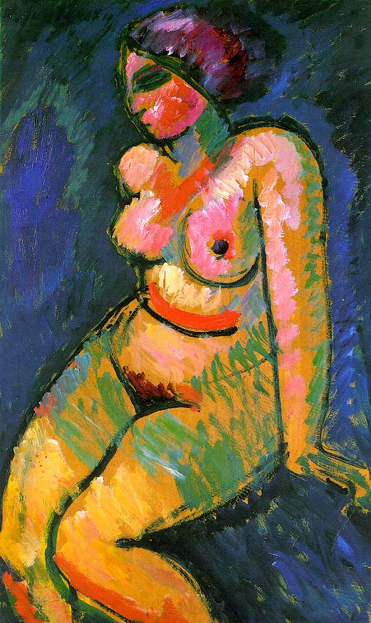 Femme nue assise