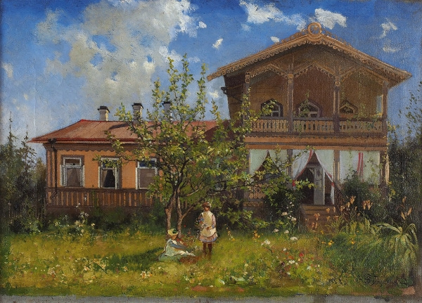 Andrei Petrovich Ryabushkin. Cottage in the estate Tyumen.