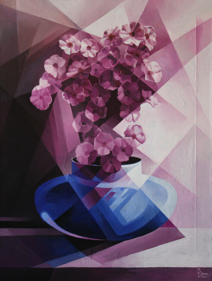 Vasily Krotkov. Purple. Post-Cubo-Futurism