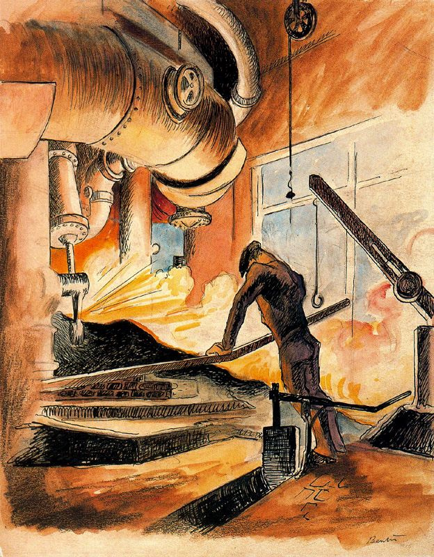 Thomas Hart Benton. Industry