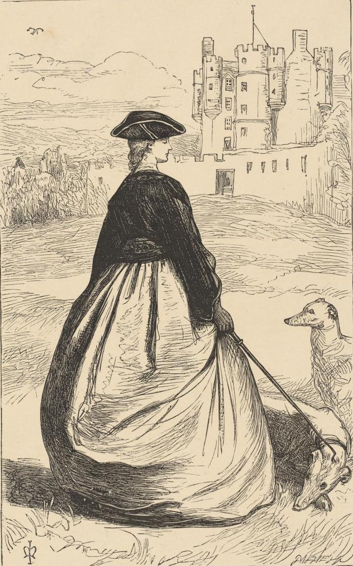 John Everett Millais. La hermosa criada. Ilustración para la revista "sociedad de Londres"