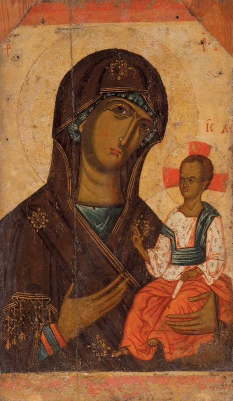 Ukrainian Icon Volhynia. Volyn Virgin