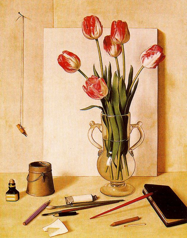 Antonio Bueno. Still life with tulips