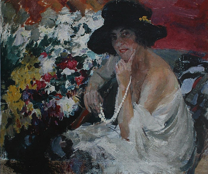 Pavel Petrovich Benkov. Portrait of Dulskaya Lyudmila Petrovna