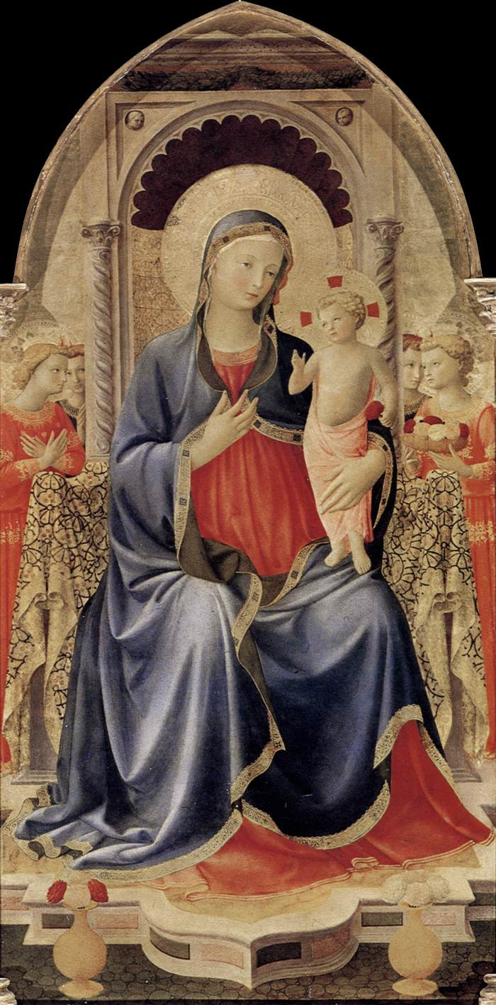 Corton Triptych. Central Panel: Mary with Baby and Angels