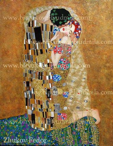 Fedor Zhukov. Kiss (basato su G. Klimt)