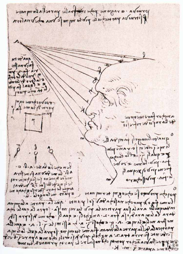 Leonardo da Vinci. The study of the effect of light