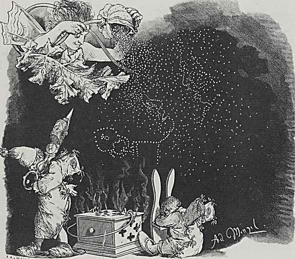 Adolf Friedrich Erdmann von Menzel. Illustration for "the Broken jug" by Heinrich von Kleist