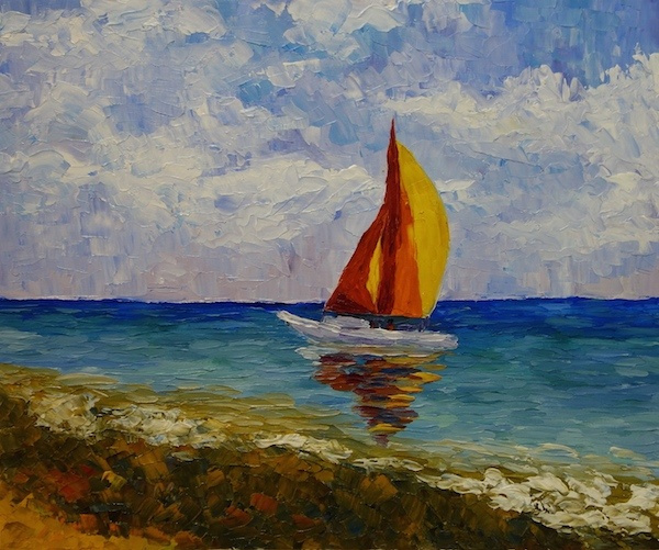 Larissa Lukaneva. Sailboat