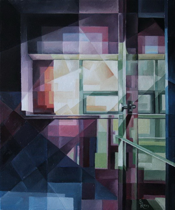 Vasily Krotkov. Play of color. Kubofuturizm