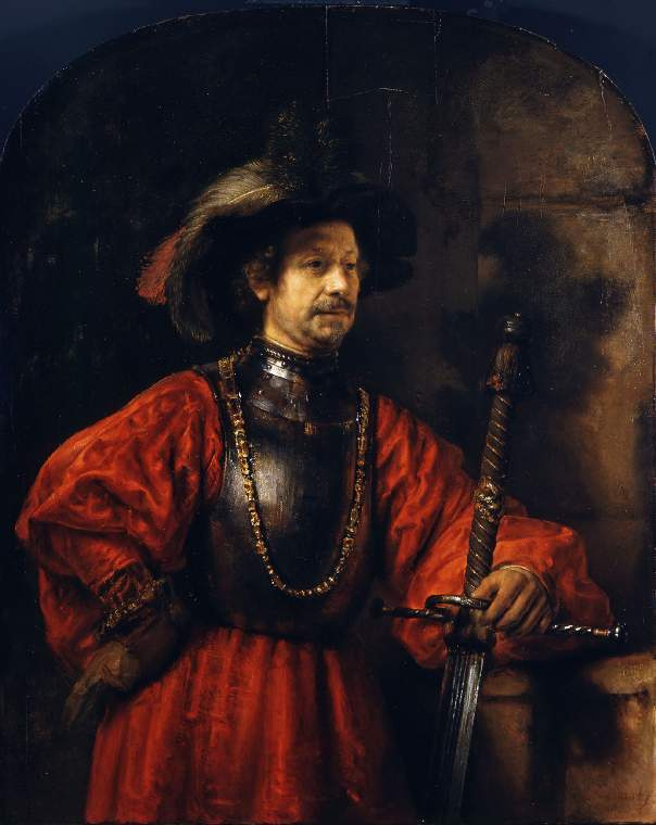 Rembrandt Harmenszoon van Rijn. 一个人的画象军用衣裳的