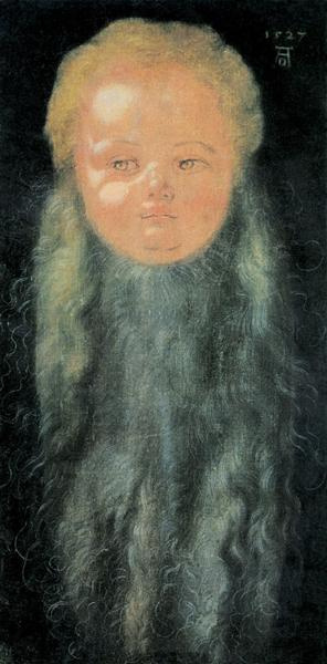 Head of a bearded baby