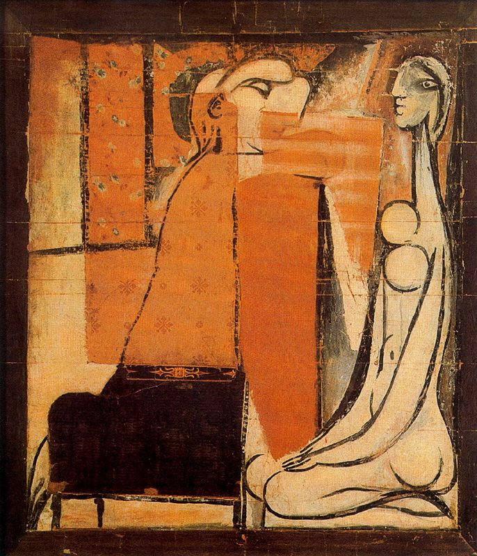 Pablo Picasso. Recognition (Two women, sketch for a tapestry)