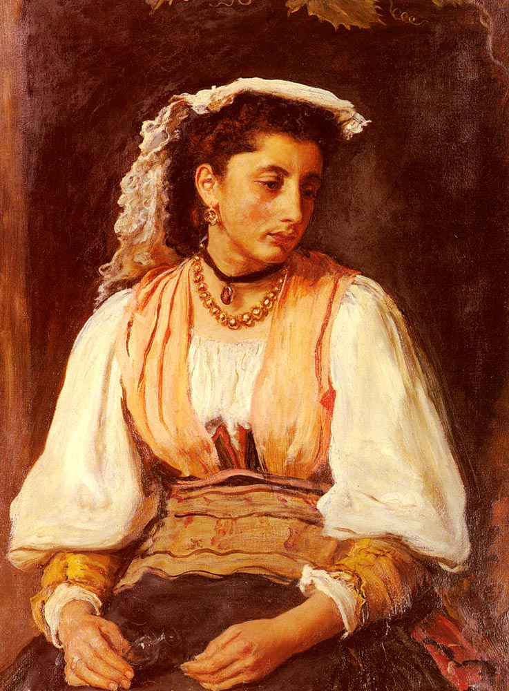 John Everett Millais. Pippa. Portrait of Italian women