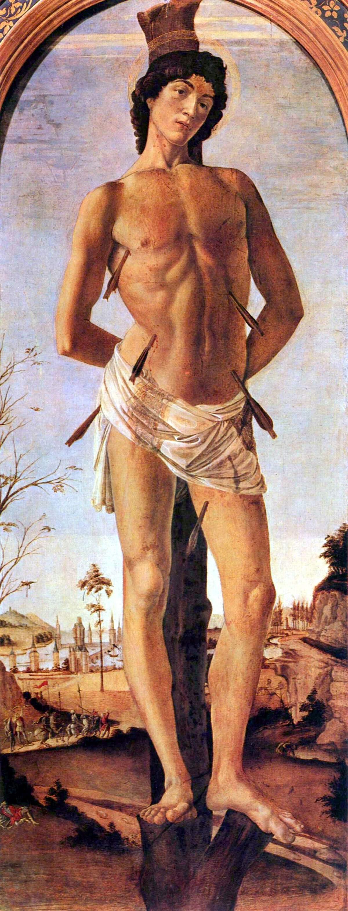 Saint Sebastian 1474 75 195 cm by Sandro Botticelli History