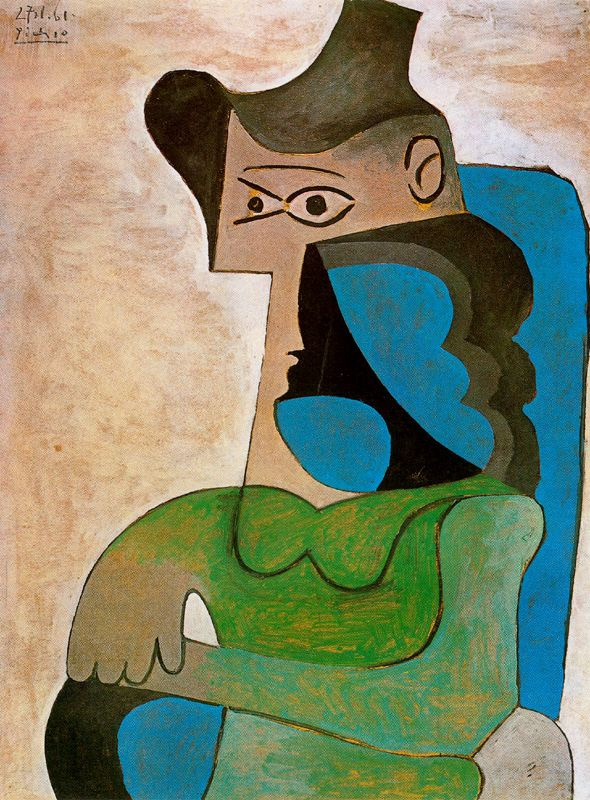 Пабло Пикассо. Сидящая женщина в шляпе
