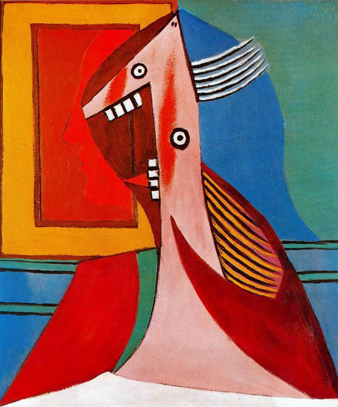 Pablo Picasso. A bust of a woman and a self-portrait