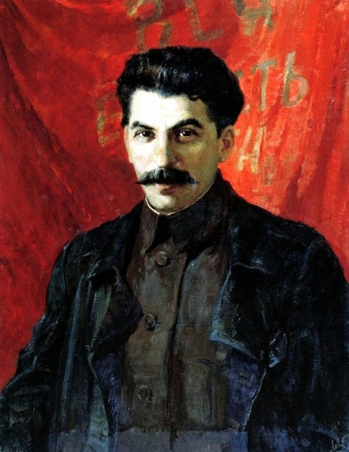 Abel (Adolf) Ilyich Levitan. Porträt von Joseph Stalin
