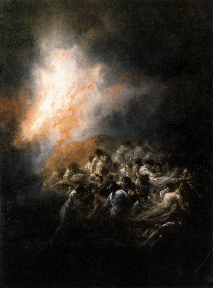 Francisco Goya. Fire in the night