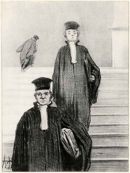 Honore Daumier. Stairs Of Palace Of Justice