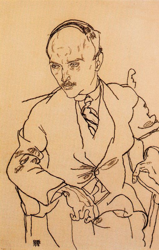 Egon Schiele. Portrait of a man