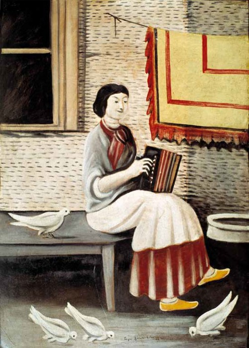 Niko Pirosmani (Pirosmanashvili). Sona plays the accordion