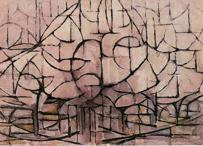 Piet Mondrian. Trees in bloom
