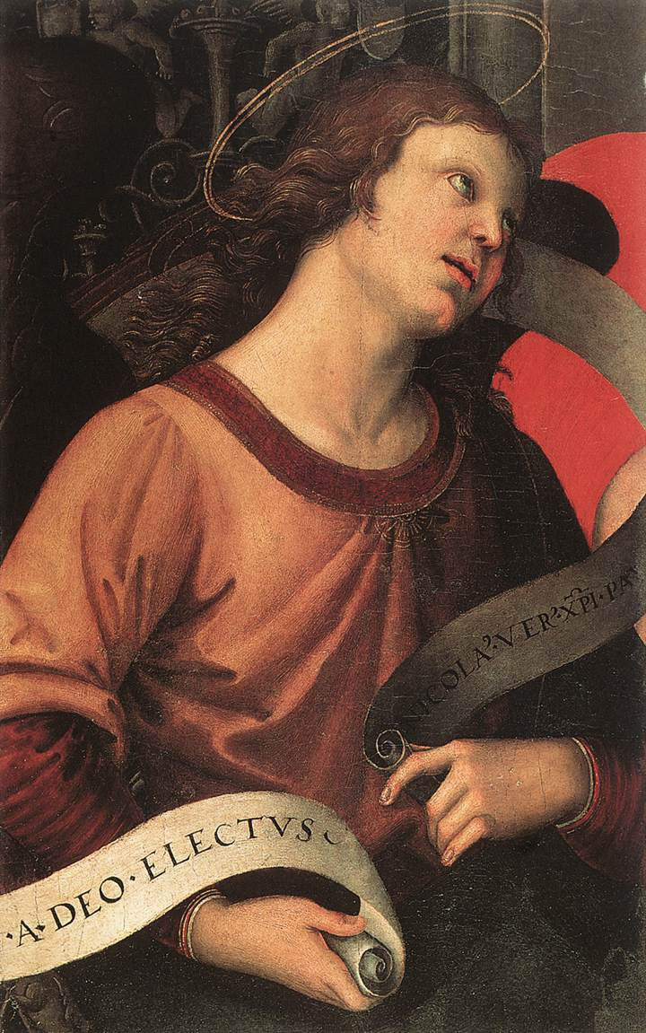 Raphael Sanzio. Angel (fragment3 of the Baronci Altarpiece)