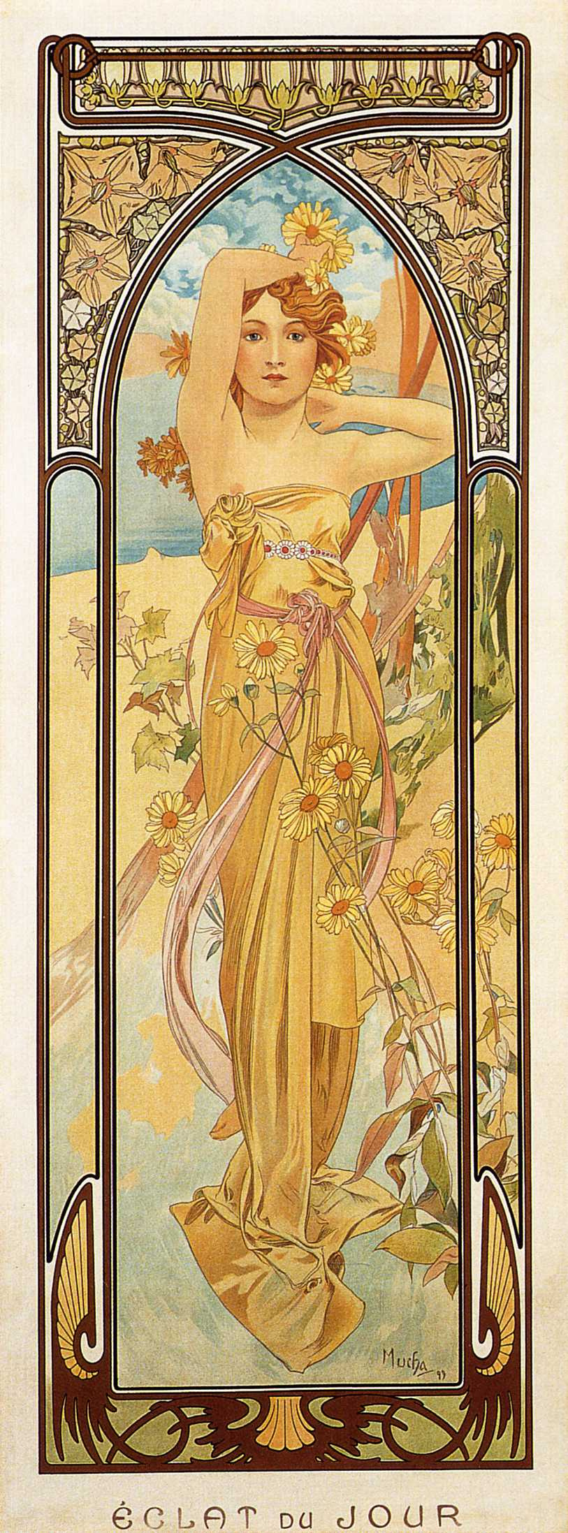 Alfonse Mucha. Day impulse. Series times of the day