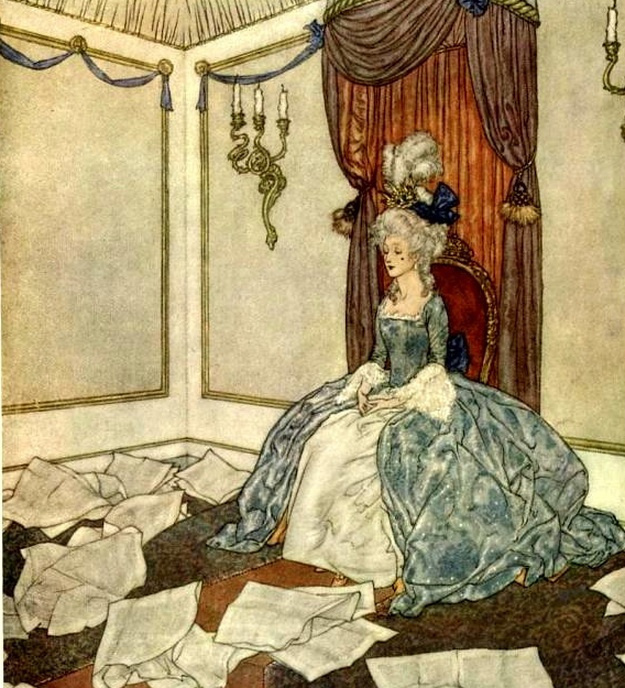 Эдмунд Дюлак. Иллюстрация к сказке Снежная Королева 006. Принц и принцесса