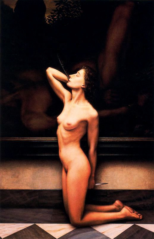 Dino Valls. Girl on her knees