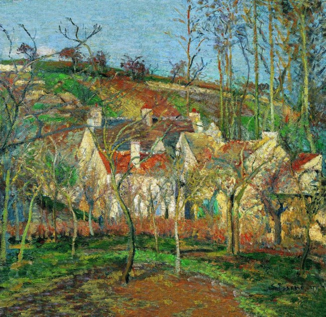 Camille Pissarro. Red roofs