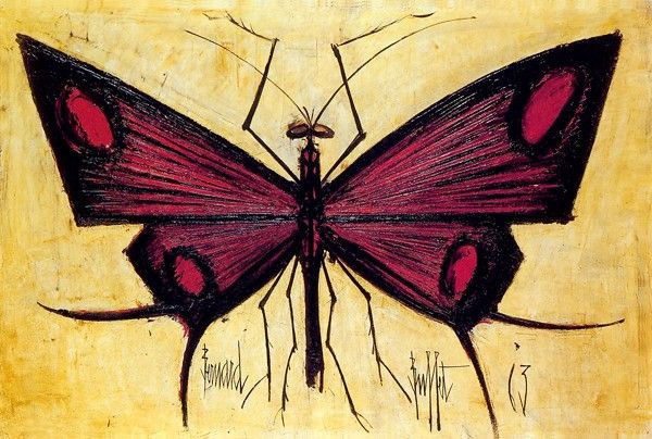Bernard Buffet Le Museum: Le papillon rouge, 1963, 146×97 cm
