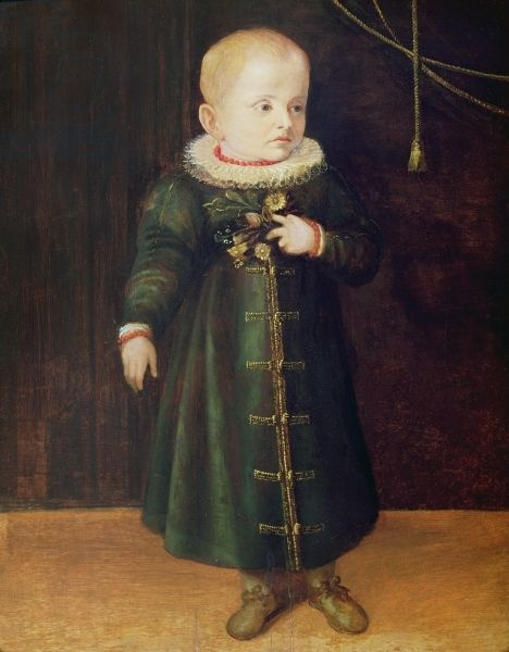 Sofonisba Anguissola. Portrait of a child with flowers