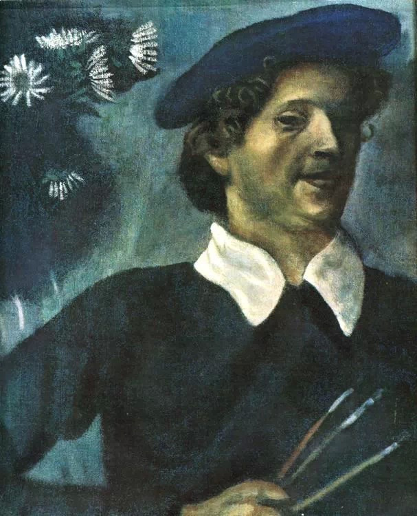 Marc Chagall. Self-portrait with brushes