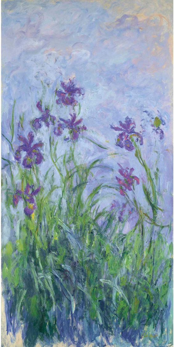 Claude Monet. Pink-purple irises