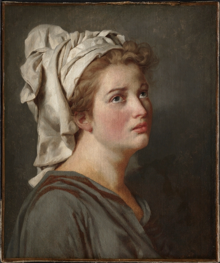 Portrait of a young woman in a turban